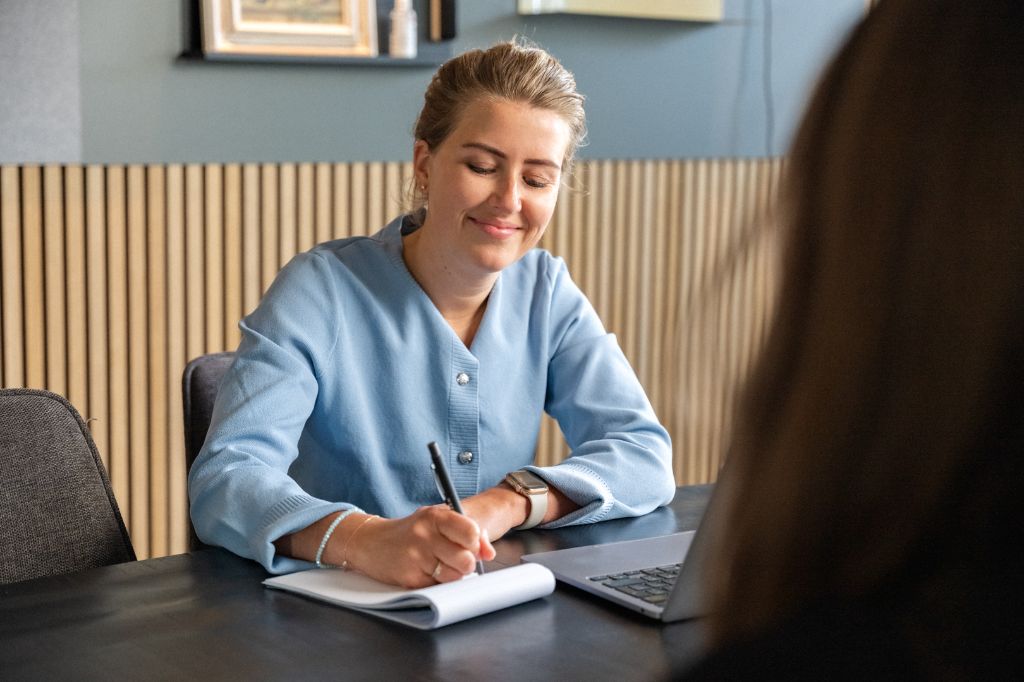 Notities maken tijdens het gesprek